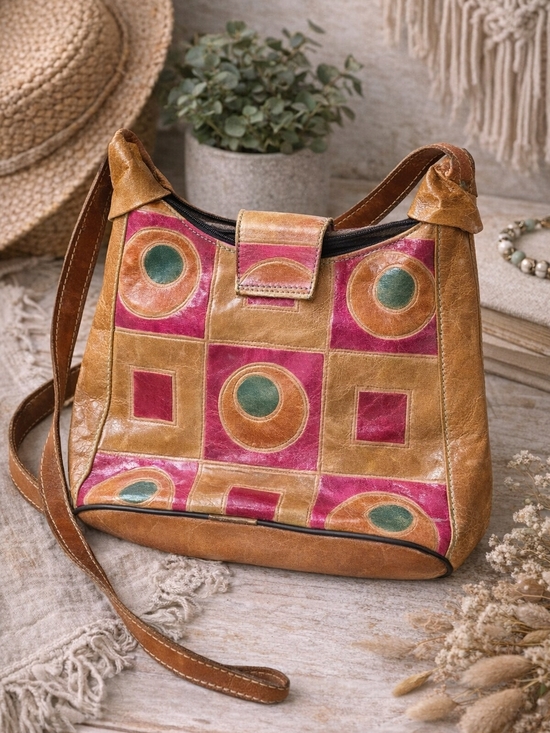 Handbags - Vintage Patchwork Leather Boho Crossbody Bag